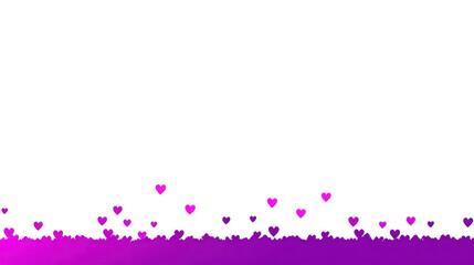 Purple heart border romantic background love theme gradient effect floating hearts decorative design celebration festive joyful digital art creative illustration