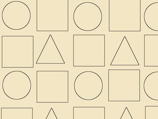 Geometric pattern with beige background