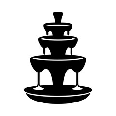 vector clip art chocolate fountain on white background for web and graphic design