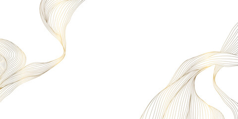 Naklejka na ściany i meble pattern, line, wave, background, gold, luxury, art, abstract, japanese, design, elegant, texture, vector, deco, wavy, sea, premium, wine, ocean, japan, element, fancy, black, package, graphic, ornamen