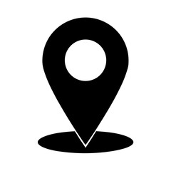 vector clip art location pin on white background for web and graphic design