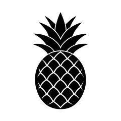 Obraz premium vector clip art pineapple on white background for web and graphic design