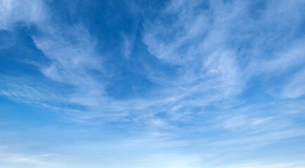 sky is blue and clear with clouds