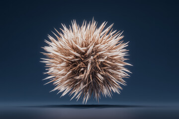 Obraz premium Stunning spiky sea urchin on dark blue background