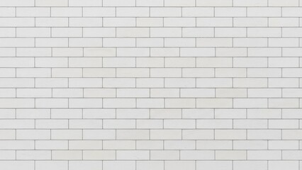 Seamless White Brick Wall Texture Background Pattern.