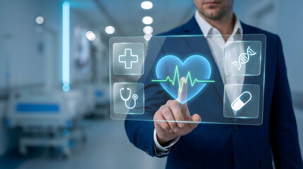 Futuristic Medical Diagnostics Touch Screen