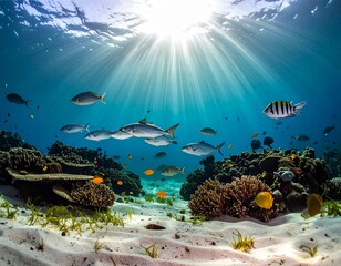 coral reef and fishes