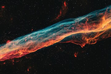 Stunning cosmic nebula showcasing vivid colors and intricate details in the night sky