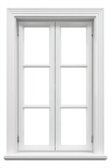 Minimal white window interior with natural daylight