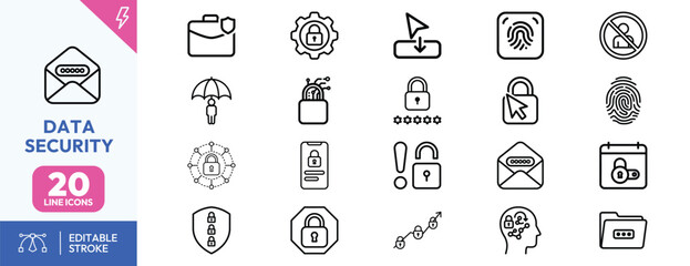 Data Security Protection Icons