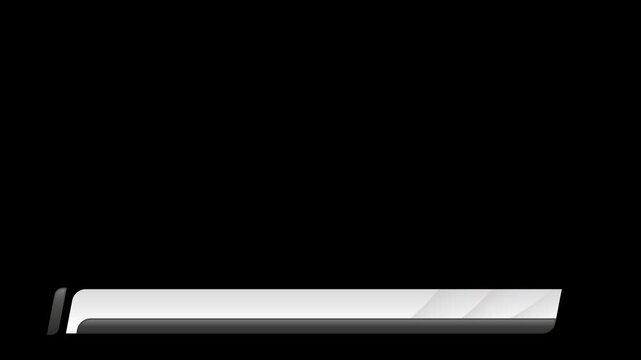 Set gray corporate lower third animation for broadcast and stream channels
