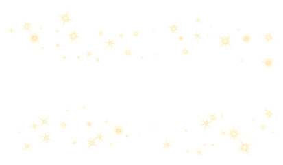 Golden glittering stars and sparkles vector illustration, scattered on a white background, ideal for festive and celebration designs.
