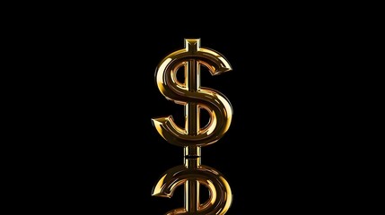 Fototapeta premium Metallic dollar sign ribbon representing wealth and finance