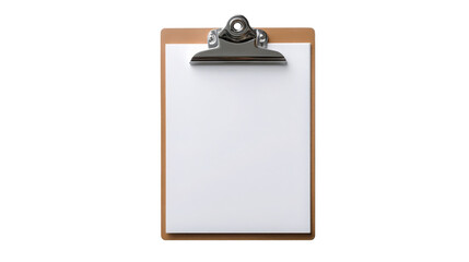 Blank clipboard with clean white sheet