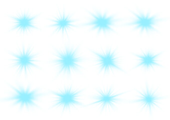 Bright white light rays with sparkling lens flare and starburst effect. Suitable for Christmas or fantasy illustrations. Transparent overlay for digital use.