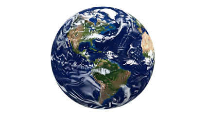 Earth planet on transparent background