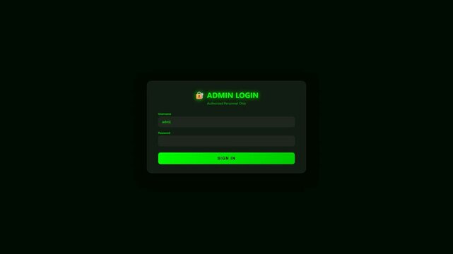 A visual of a login window animation depicting the steps of accessing a system. The user interface displays an authentication process as part of a security check.