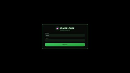 A login window appears with animation displaying a loading sequence. The system shows signs of being hacked or hijacked by unknown forces during the process. - Powered by Adobe