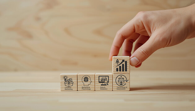 Growth hacking concept. A modern approach to marketing, combining creativity and technical savvy to rapidly increase business growth. Using digital tools, data driven and automation to drive gr - Powered by Adobe