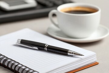 Fountain pen on notebook