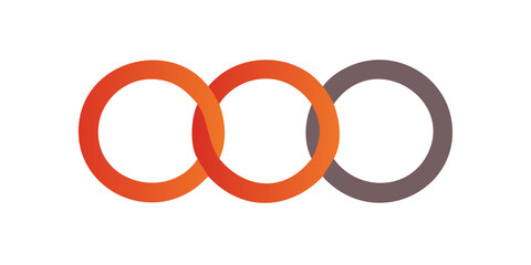 Intertwined circles in vibrant colors