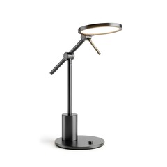 Modern adjustable desk lamp with warm lighting on sleek stand