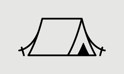 Vector Simple Isolated Tent Icon