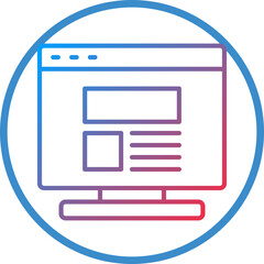 Web Layout Line Icon Style