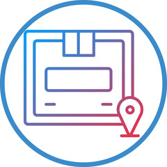 Parcel Tracking Line Icon Style