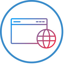 Browser line icon style