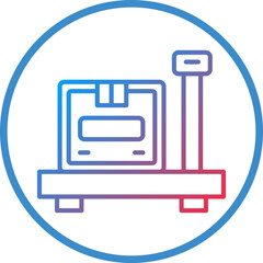 Parcel Weight Line Icon Style