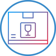 Fragile Line Icon Style