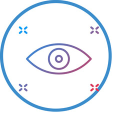 Vision line icon style