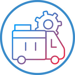 Logistics Delivery Line Icon Style