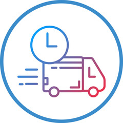 Fast Delivery Line Icon Style