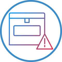 Delivery Warning Line Icon Style