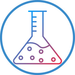 Beaker Line Icon Style