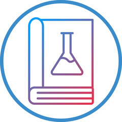 Chemistry Book Line Icon Style