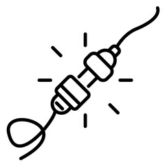 vector illustration of an electric plug