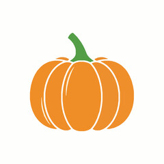 Minimal Pumpkin Sign Vector Icon with Clean Silhouette for UI and Branding Design