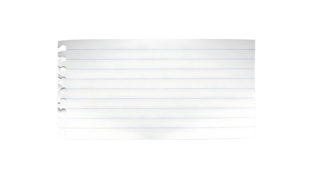 Blank lined paper on transparent background - Powered by Adobe
