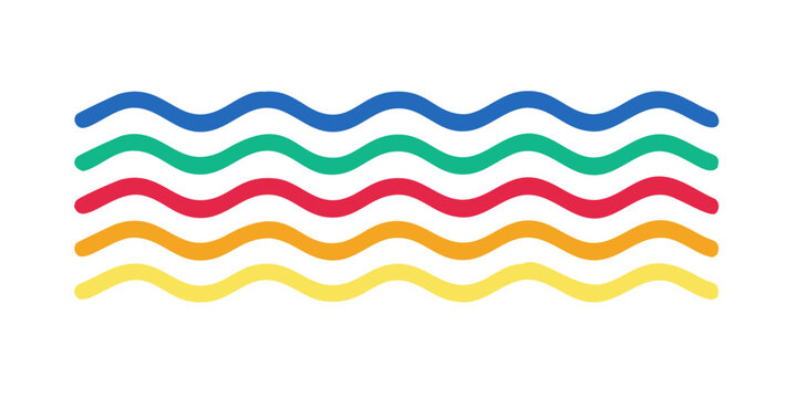 Colorful wavy lines