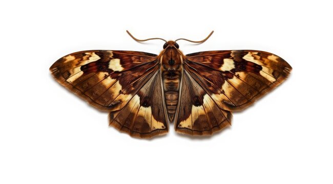 Butterfly, top view with bright geometric wing pattern. Perfect for scientific illustrations, posters, and educational materials.