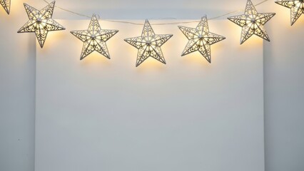 White background with a row of five lit up stars