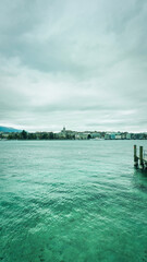 Scenic View of Lake Geneva with Alpine Landscape