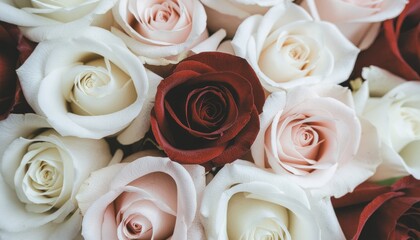 Valentines Day Red and Pink Roses Background