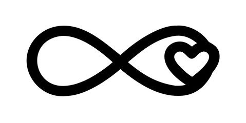 Infinity heart symbol