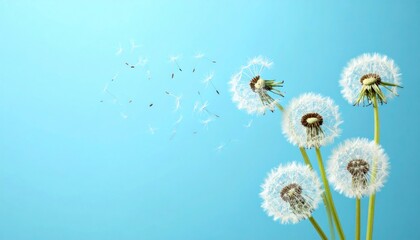 Dandelion Seeds Blowing. (1)