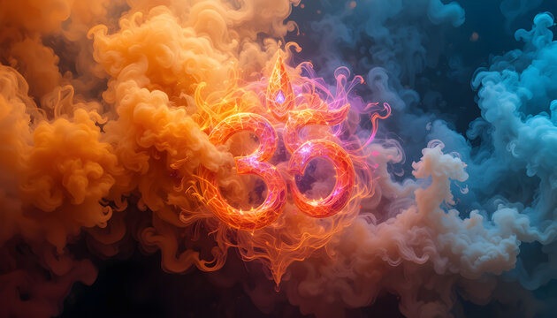 Abstract Colorful Smoke Explosion with Dynamic Lighting