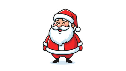 Cheerful Santa Claus Illustration Festive Holiday Icon for Christmas Cheer and Joyful Celebration